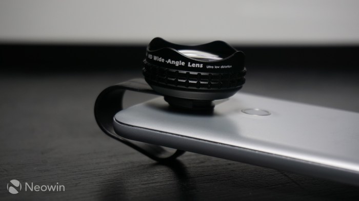 Lens phone angle wide