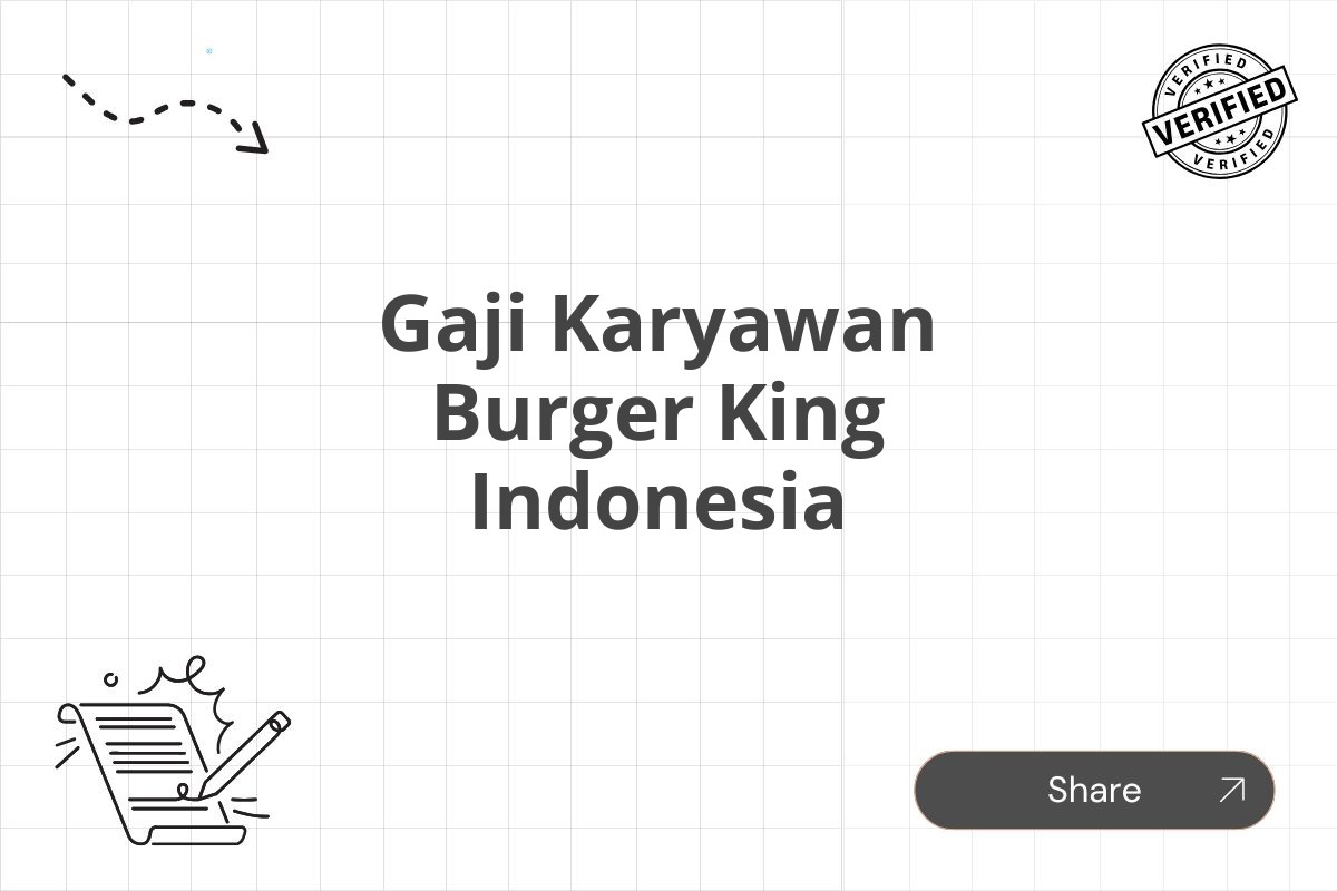 Gaji Karyawan Burger King Indonesia