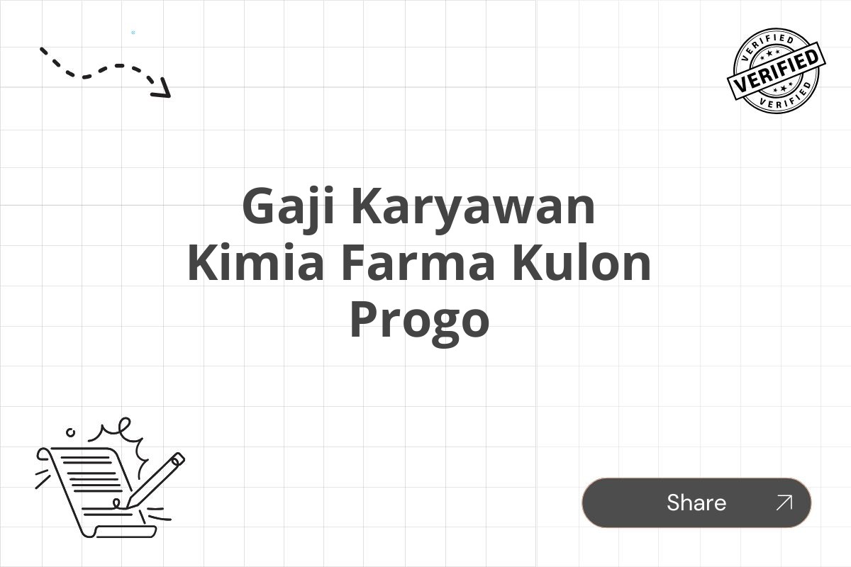 Gaji Karyawan Kimia Farma Kulon Progo