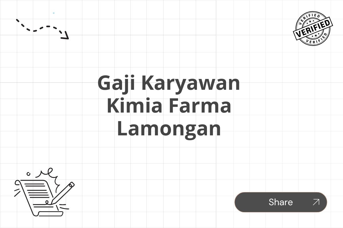 Gaji Karyawan Kimia Farma Lamongan