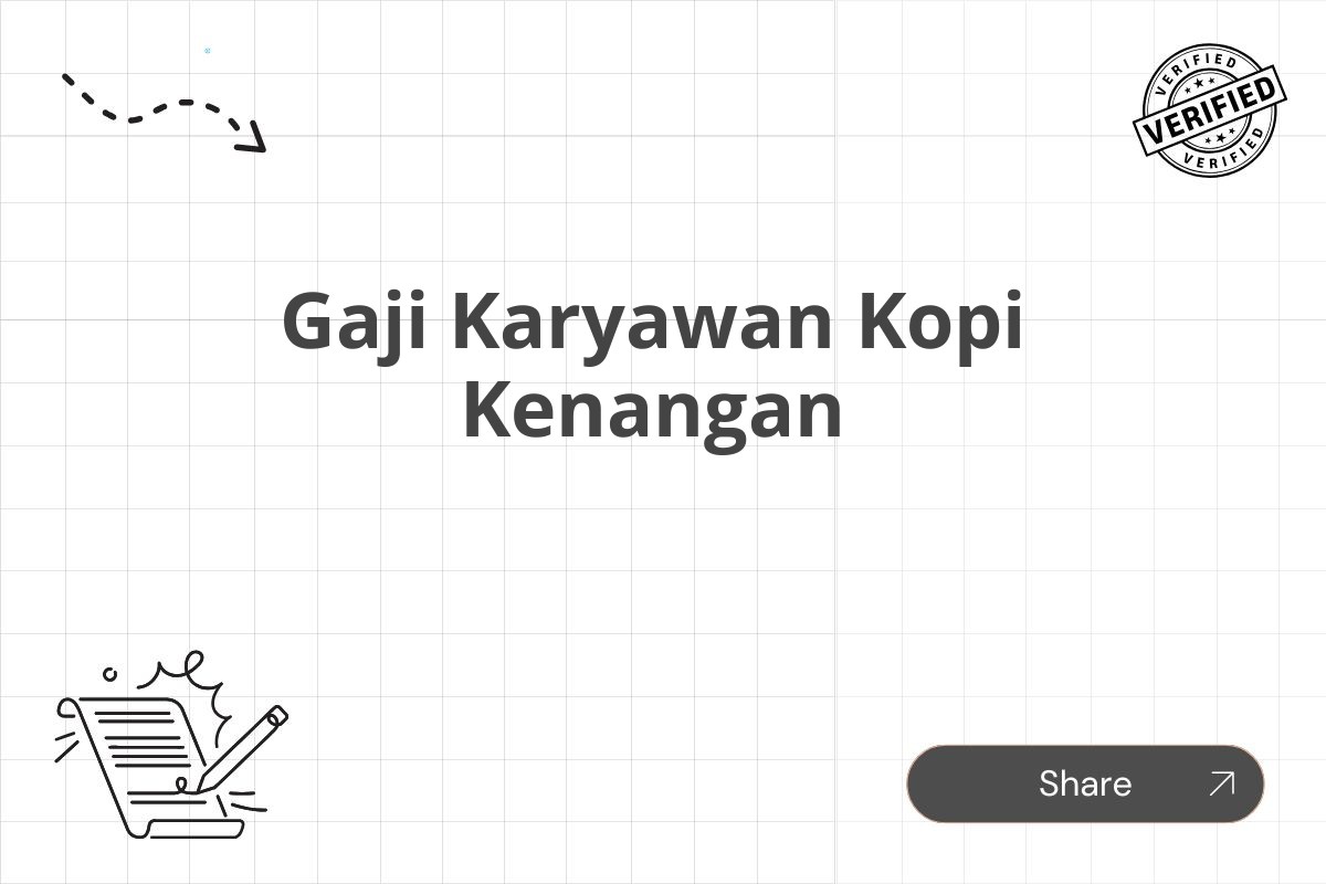 Gaji Karyawan Kopi Kenangan