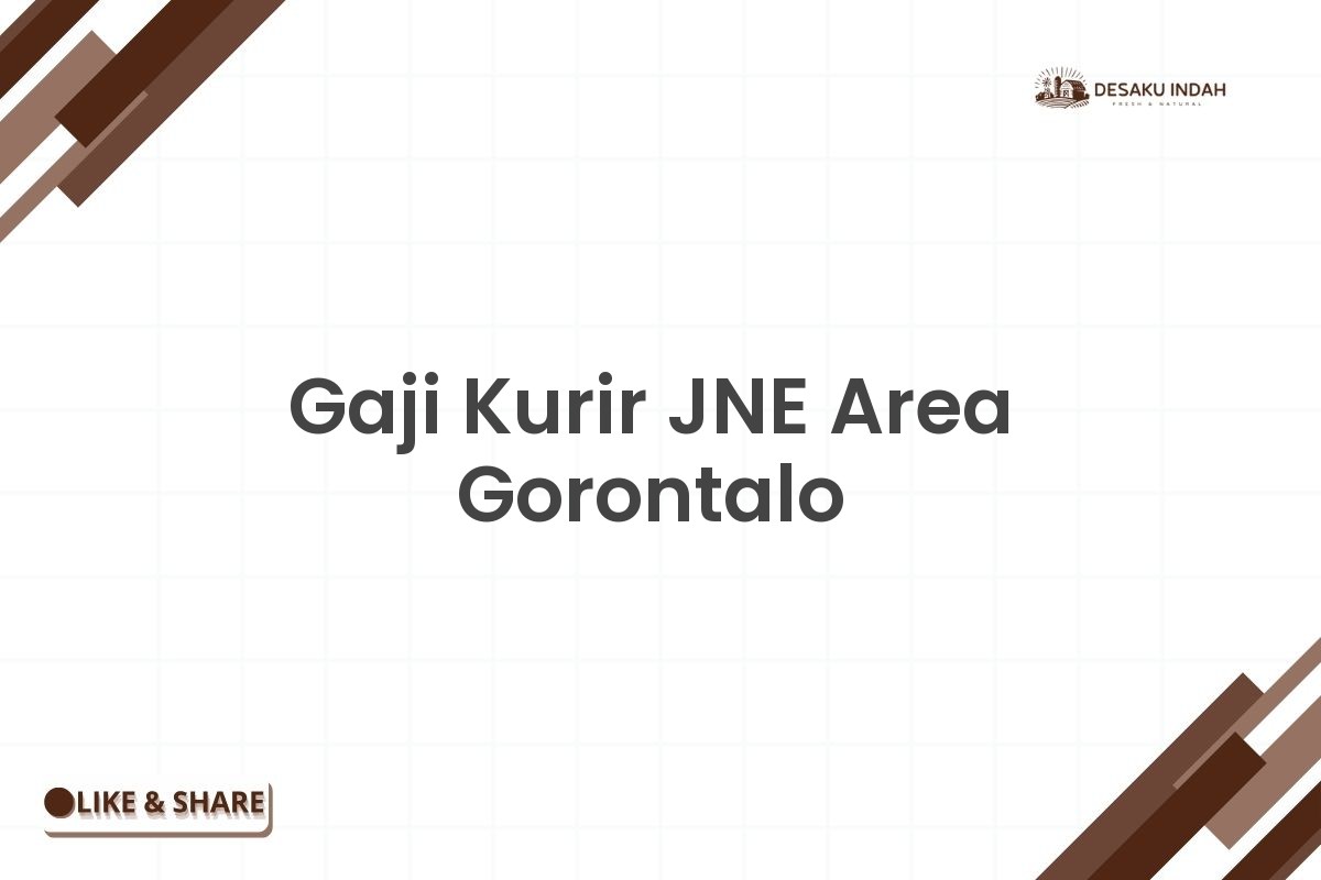 Gaji Kurir JNE Area Gorontalo