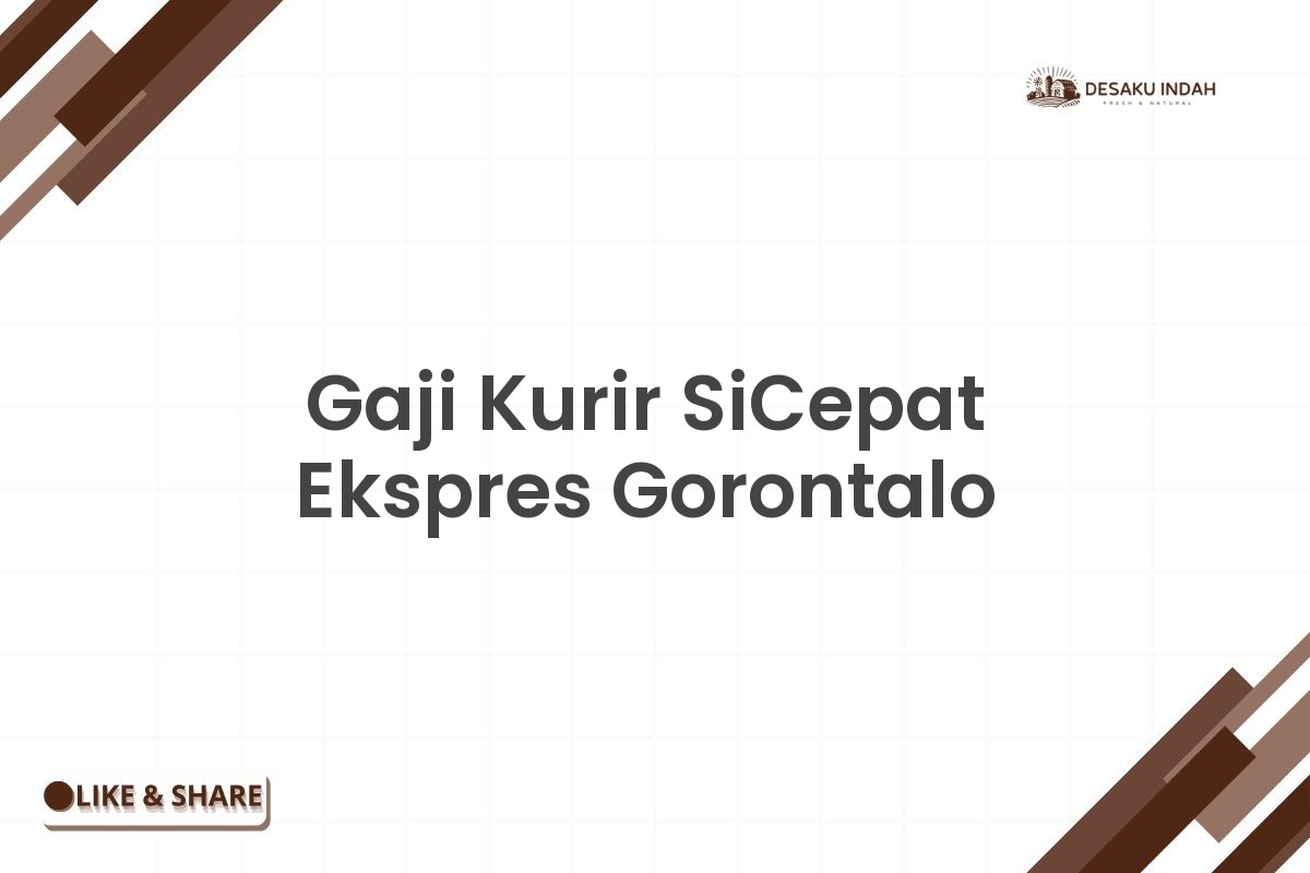 Gaji Kurir SiCepat Ekspres Gorontalo