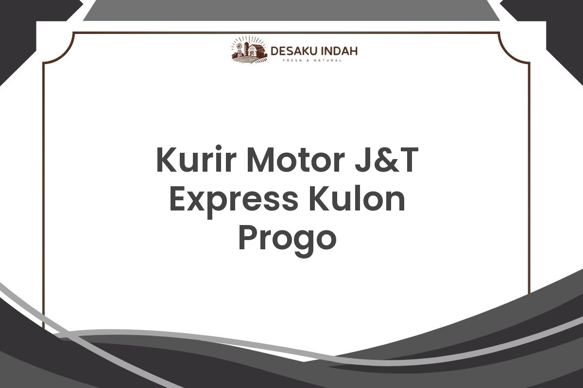 Kurir Motor J&T Express Kulon Progo