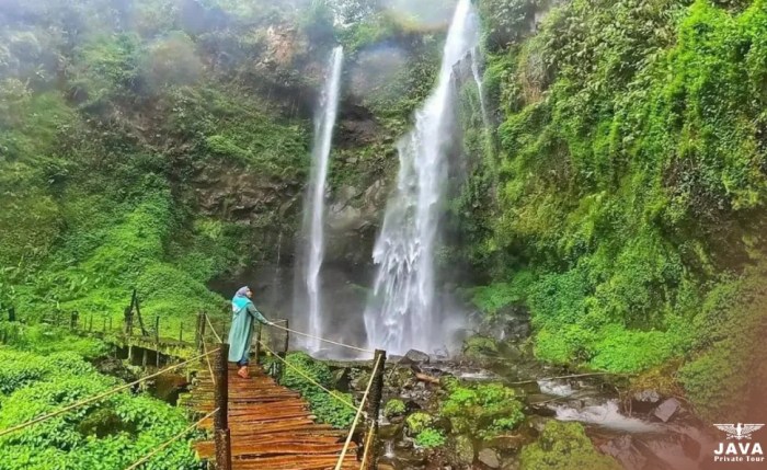 Menjelajahi air terjun tersembunyi di Sukabumi