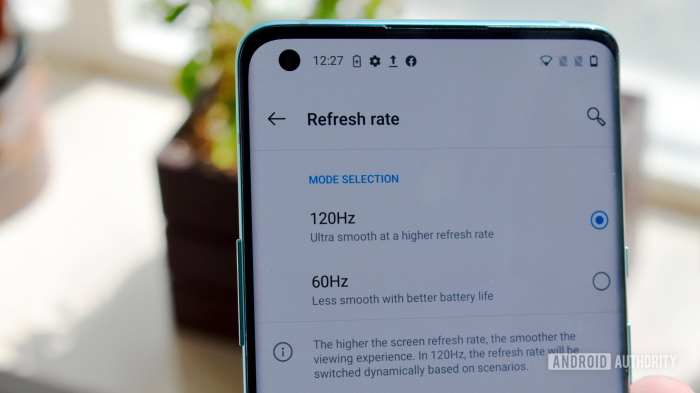 Long term effects of high refresh rate phone screens