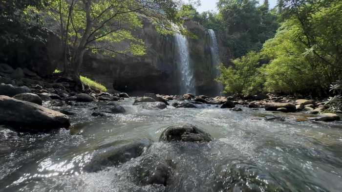 Menjelajahi air terjun tersembunyi di Sukabumi