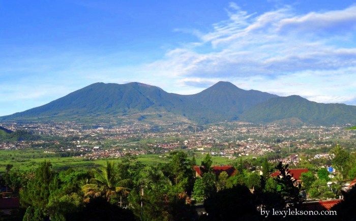 Gede pangrango park national mount indonesia java volcanoes centered west two